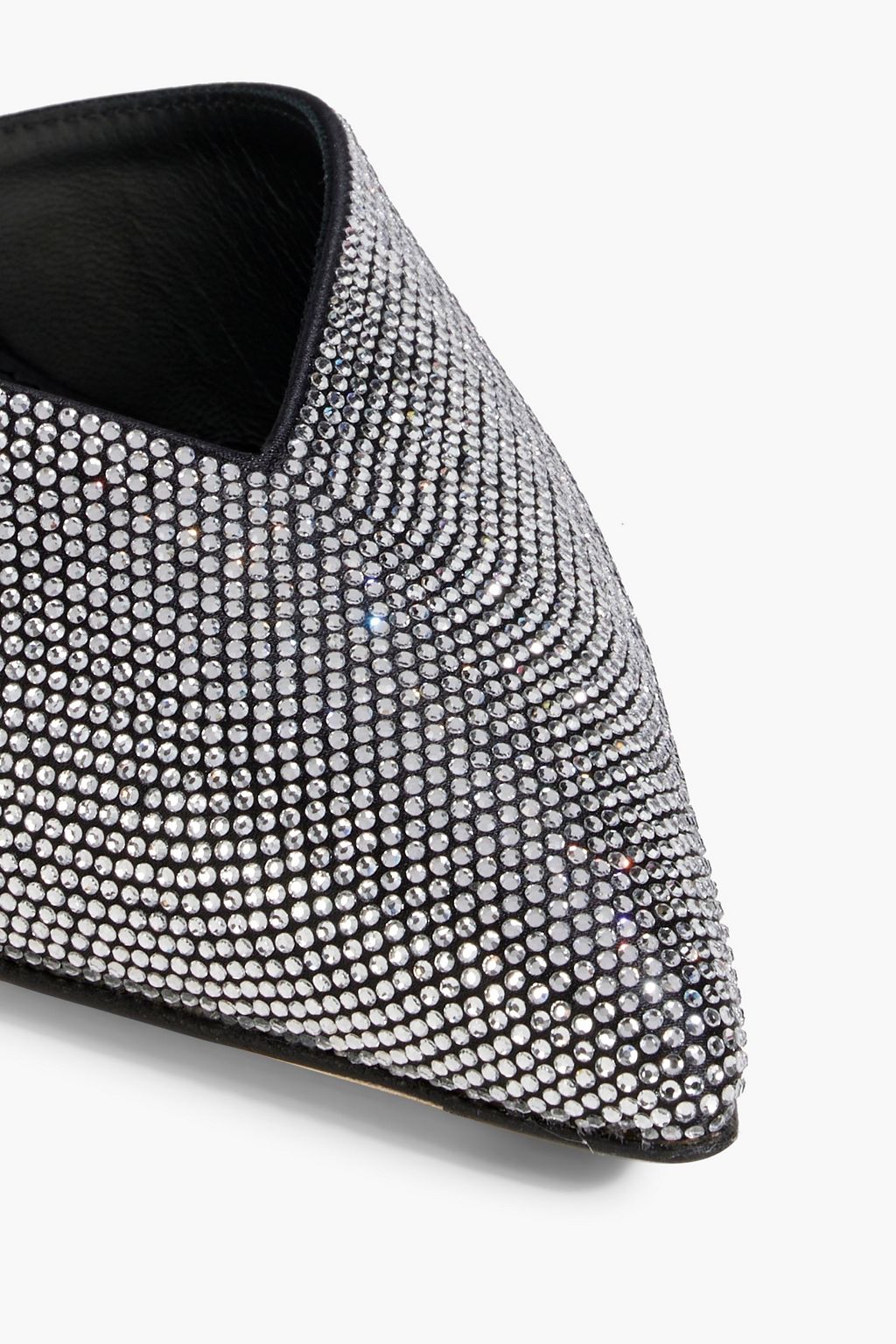 FERRAGAMO Ileen 70 crystal-embellished satin slingback pumps