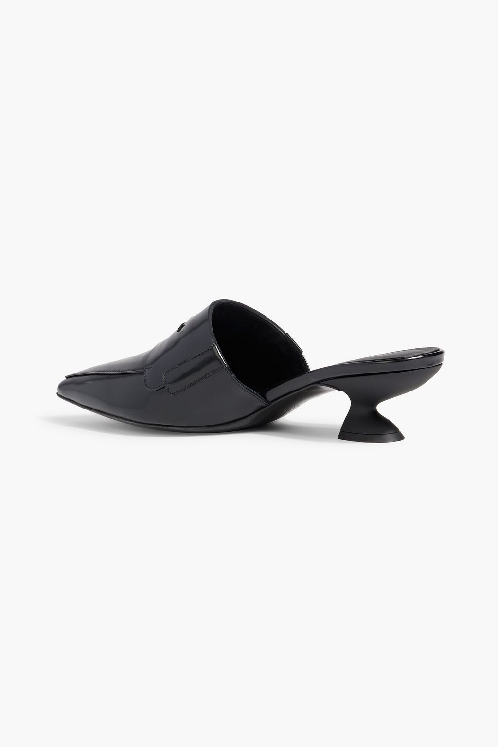 FERRAGAMO Nyta glossed-leather mules