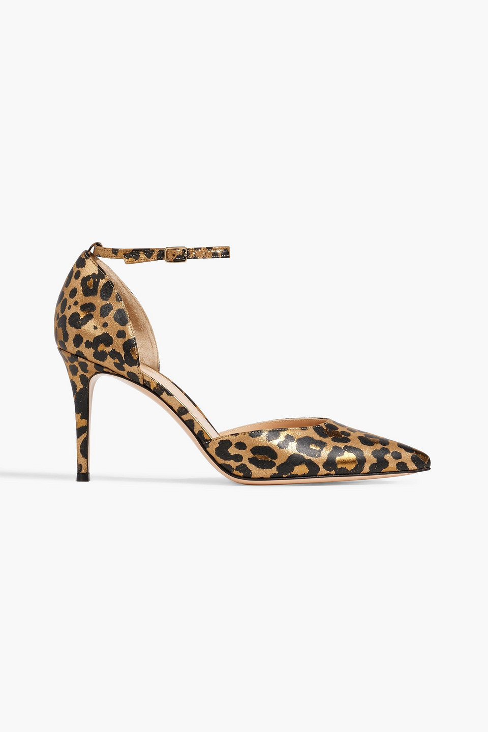 Gianvito Rossi Leopard-print Lamé Pumps In Animal Print