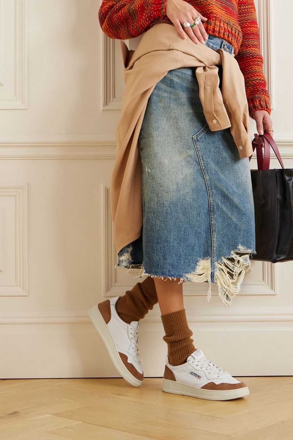 AUTRY Medalist leather and suede sneakers