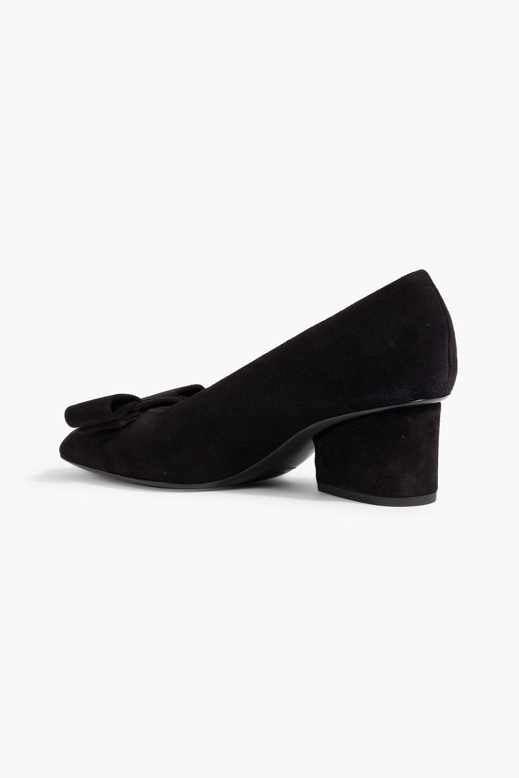 FERRAGAMO Viva bow-detailed suede pumps
