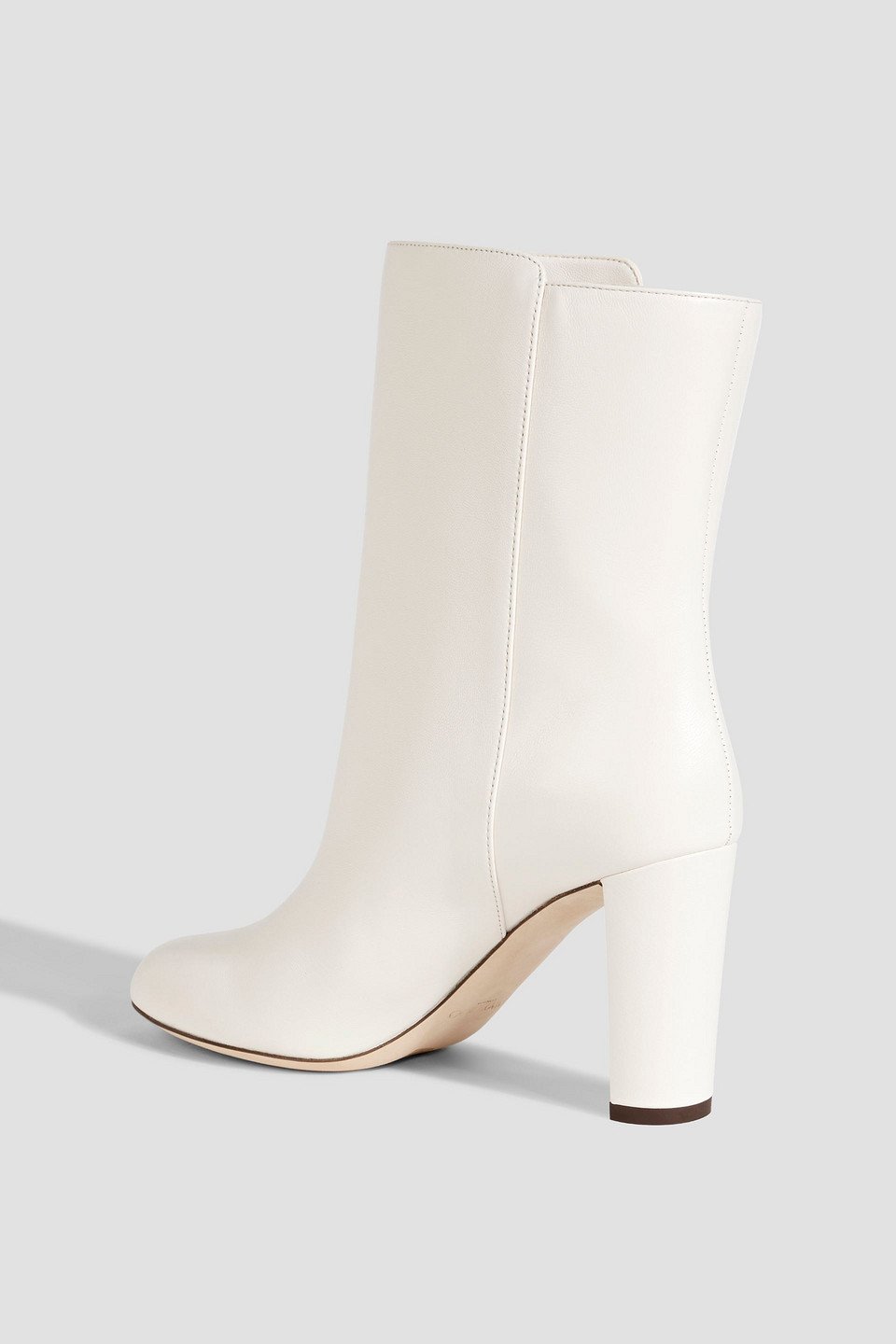 Jimmy Choo Rina 85 Embellished Leather Ankle Boots In Ivory