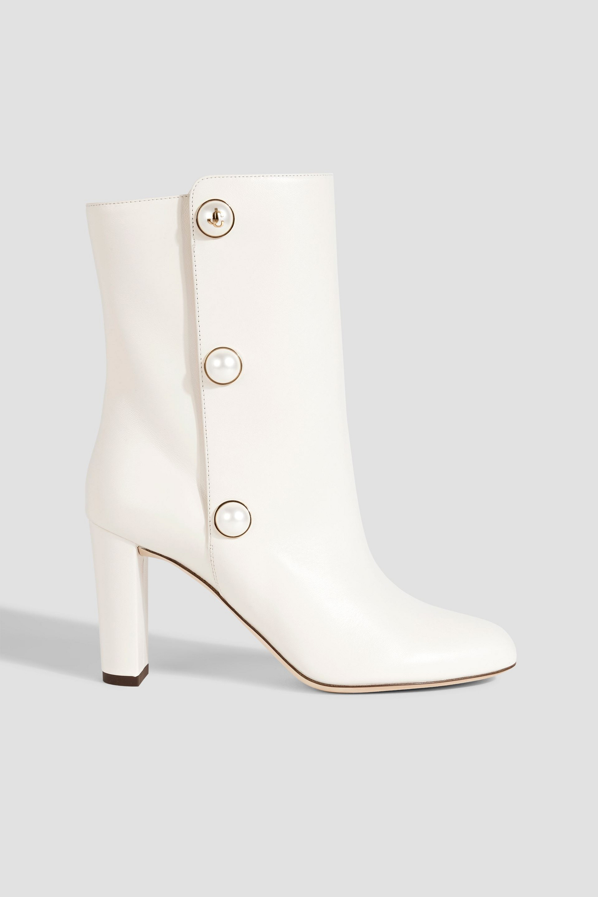 JIMMY CHOO - Rina 85 embellished leather ankle boots | Plush