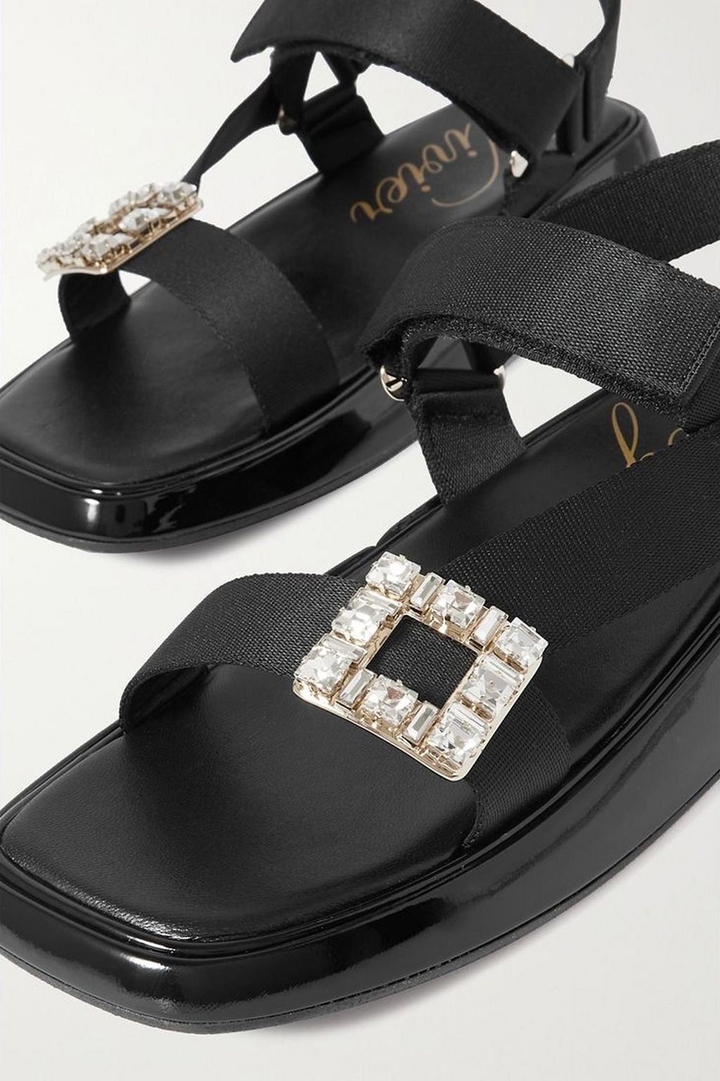 ROGER VIVIER Trekky Slide crystal-embellished canvas sandals