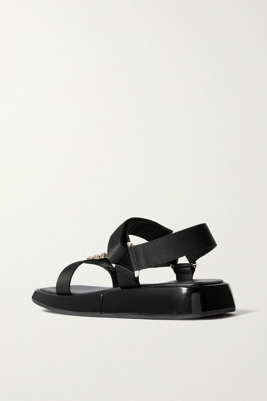 ROGER VIVIER Trekky Slide crystal-embellished canvas sandals