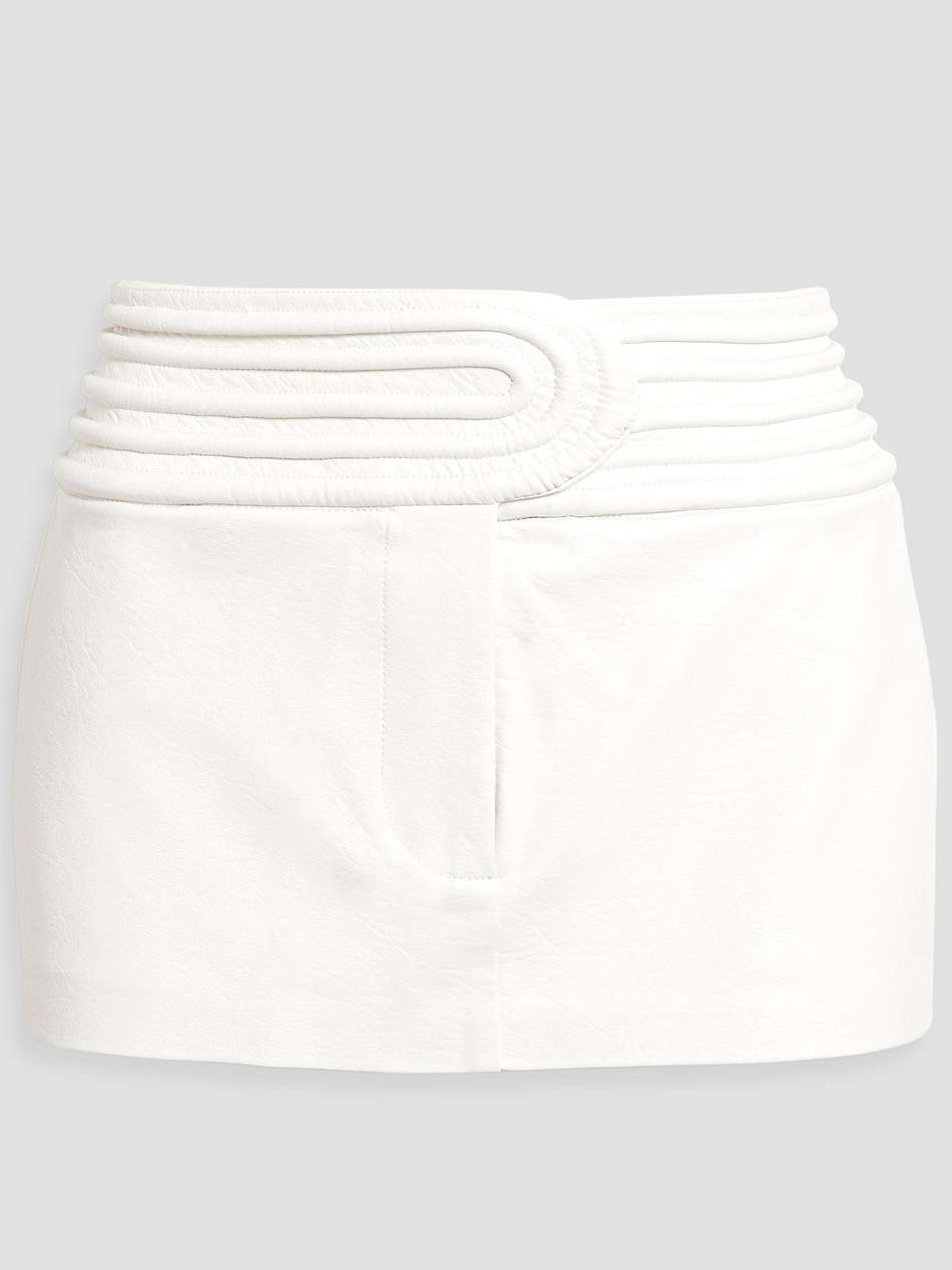 dahl quilted faux leather mini skirt