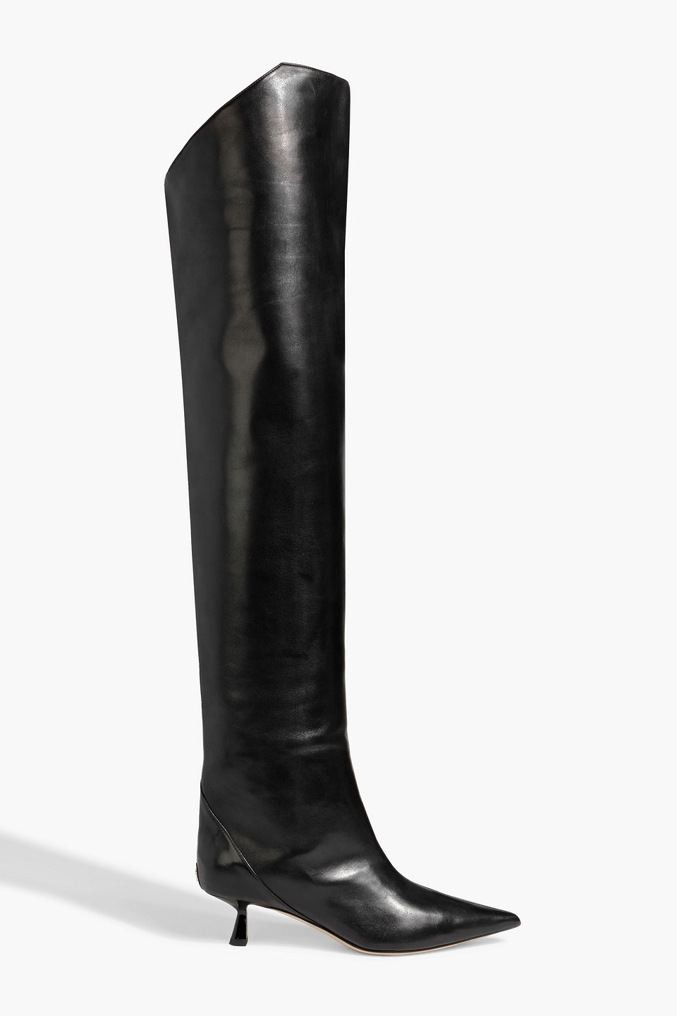 Jimmy Choo Vari 45 Leather Over-the-knee Boots In Black