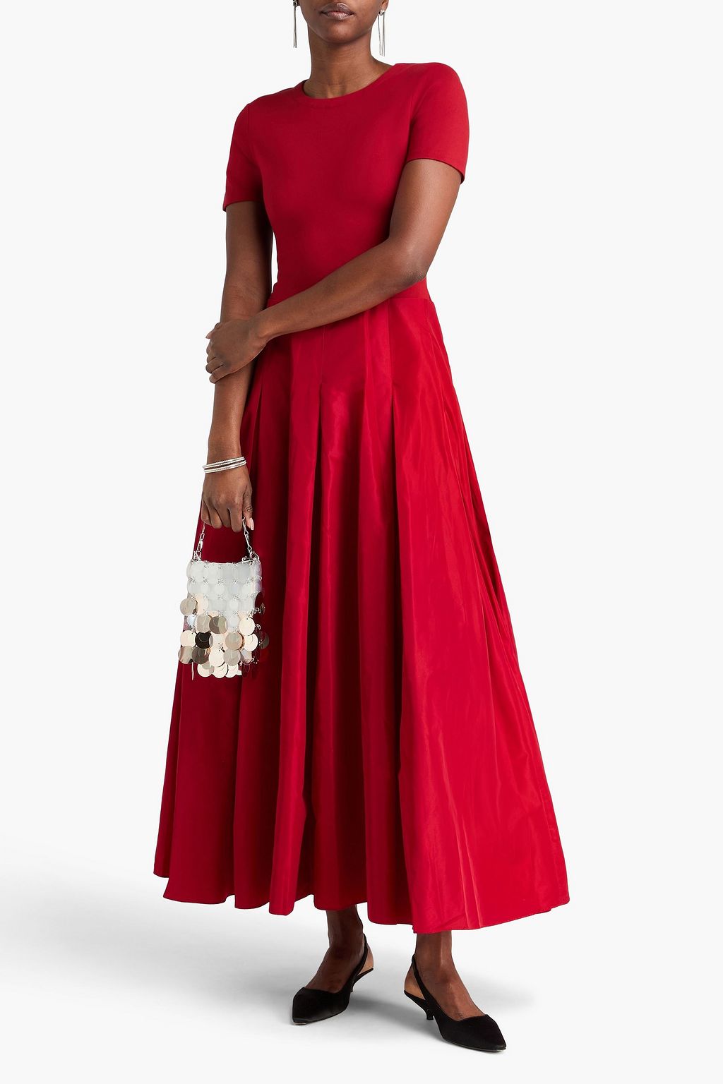 STAUD فستان طويل "هوبر" من الفاي والجيرسي