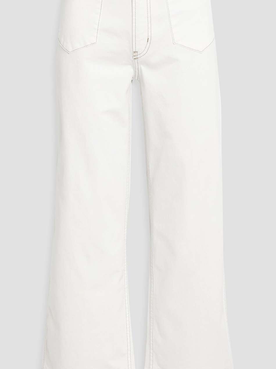 high-rise straight-leg jeans