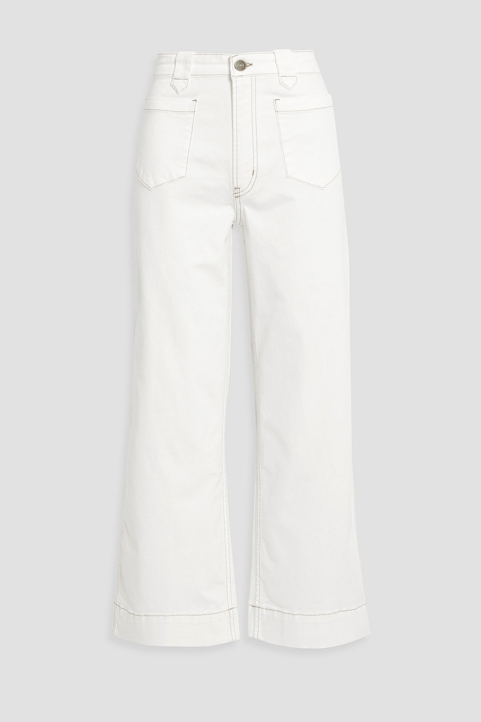 Frame High-rise Straight-leg Jeans In White