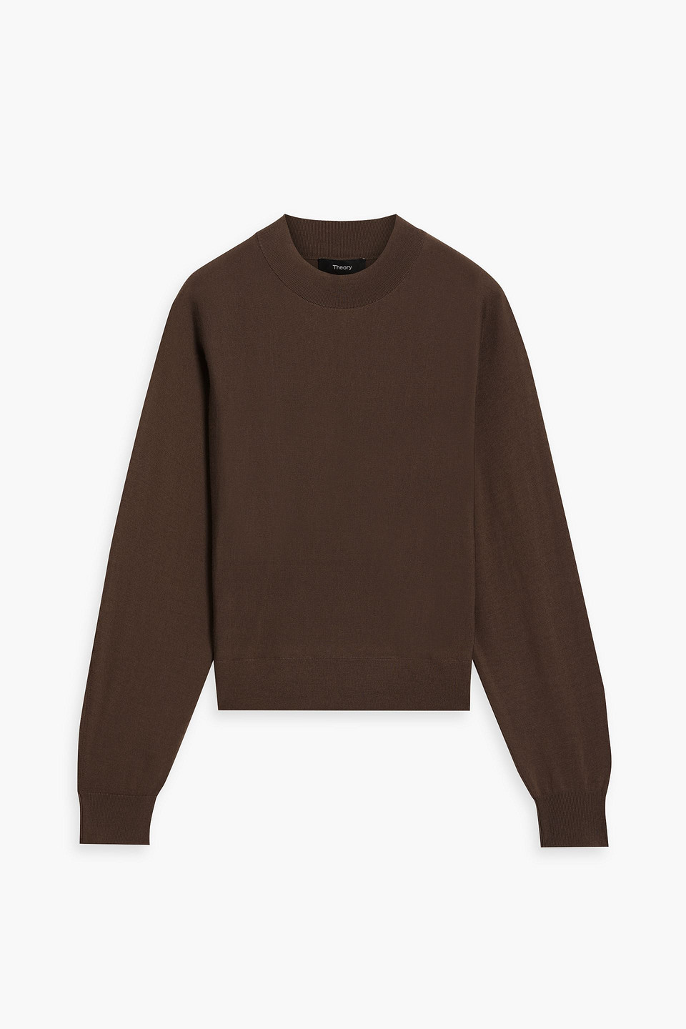 Theory Wool-blend Sweater In Brown