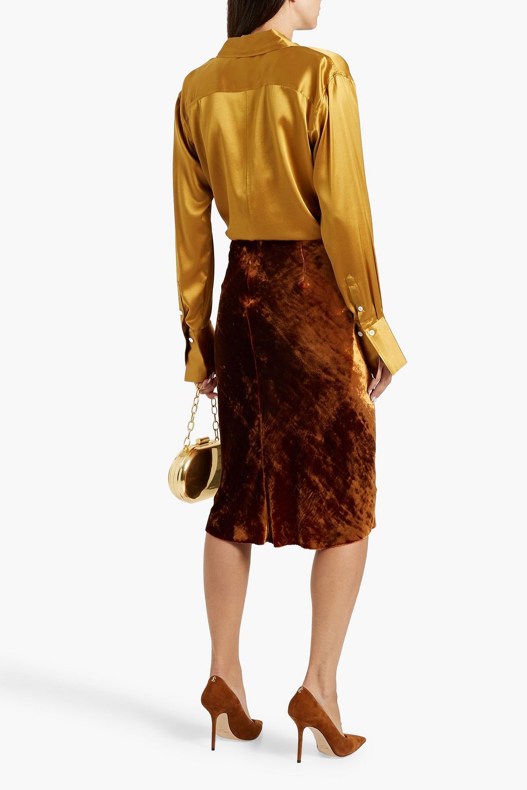 FRAME Stretch-silk satin shirt