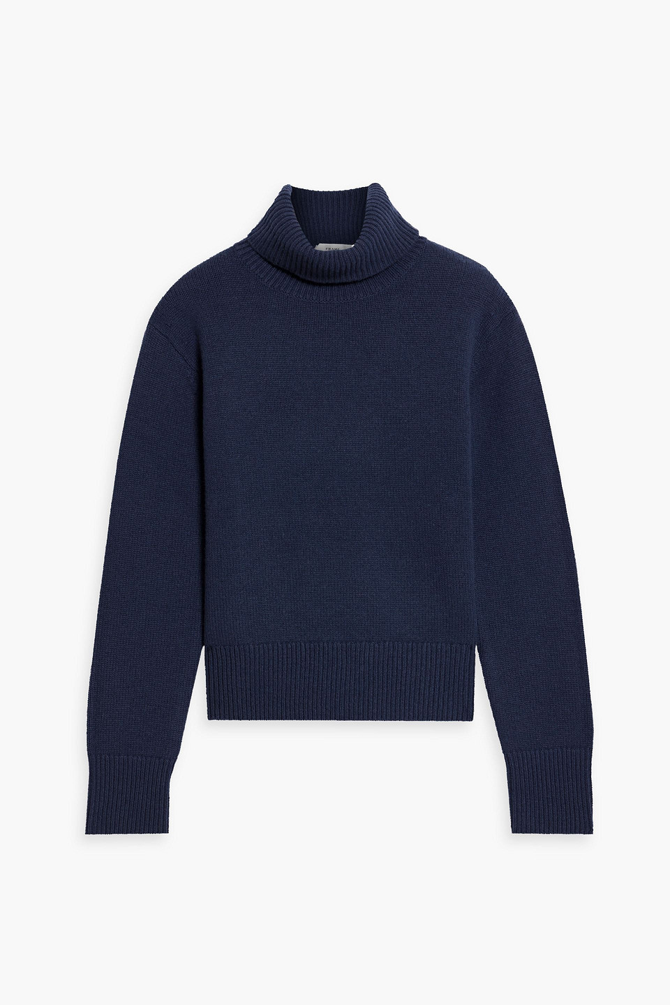 Frame Roll-neck Cashmere Sweater In Navy
