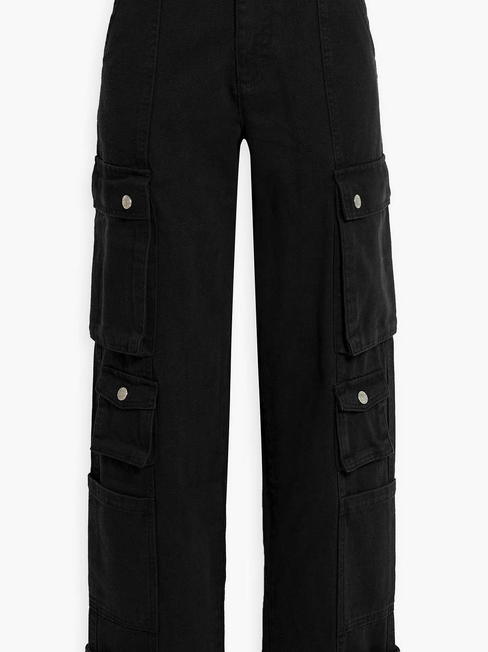 high-rise cargo jeans