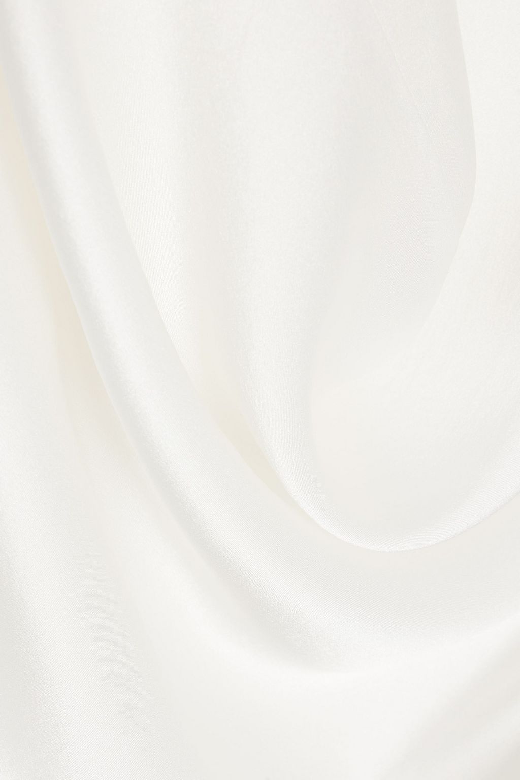 FRAME Bow-detailed washed-silk midi dress