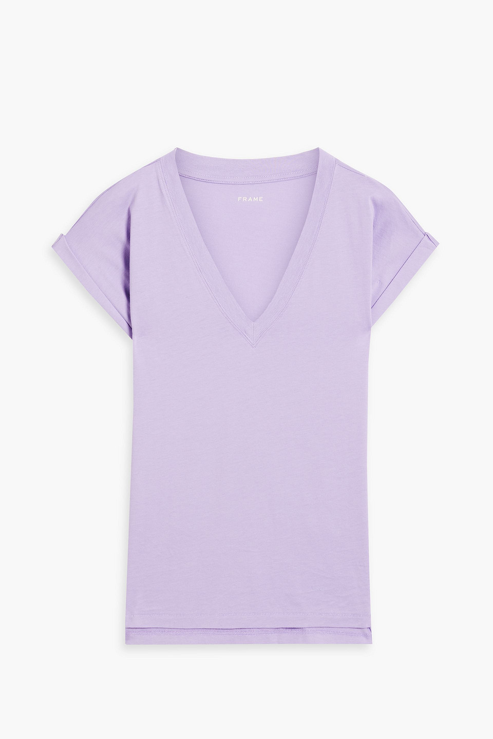 Frame Easy Cotton-jersey T-shirt In Lavender