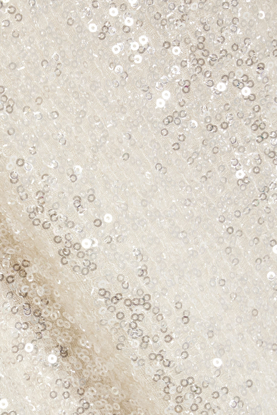 Shop Stine Goya Celsia Sequined Tulle Midi Dress In Off-white