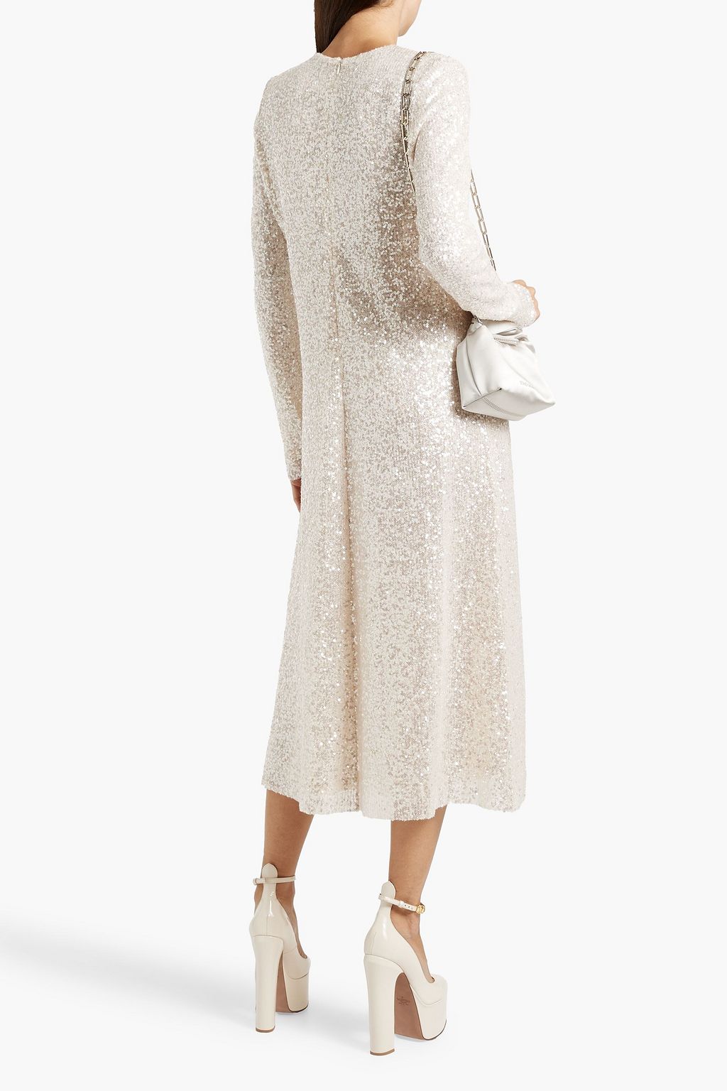 STINE GOYA Celsia sequined tulle midi dress