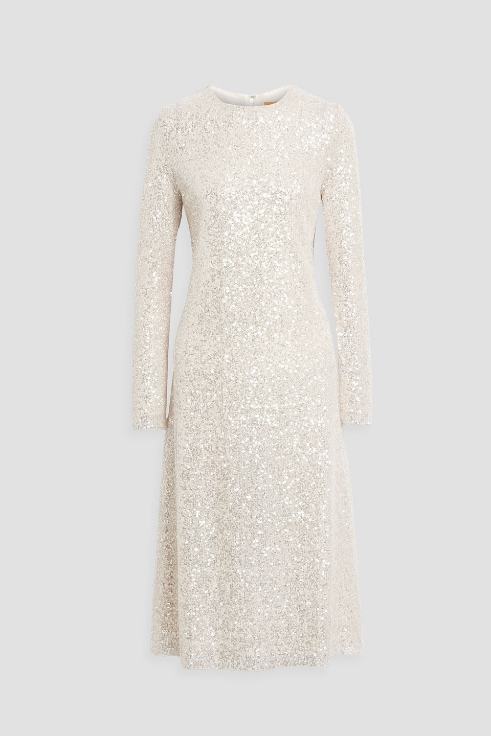 Stine Goya Celsia Sequined Tulle Midi Dress In Off-white