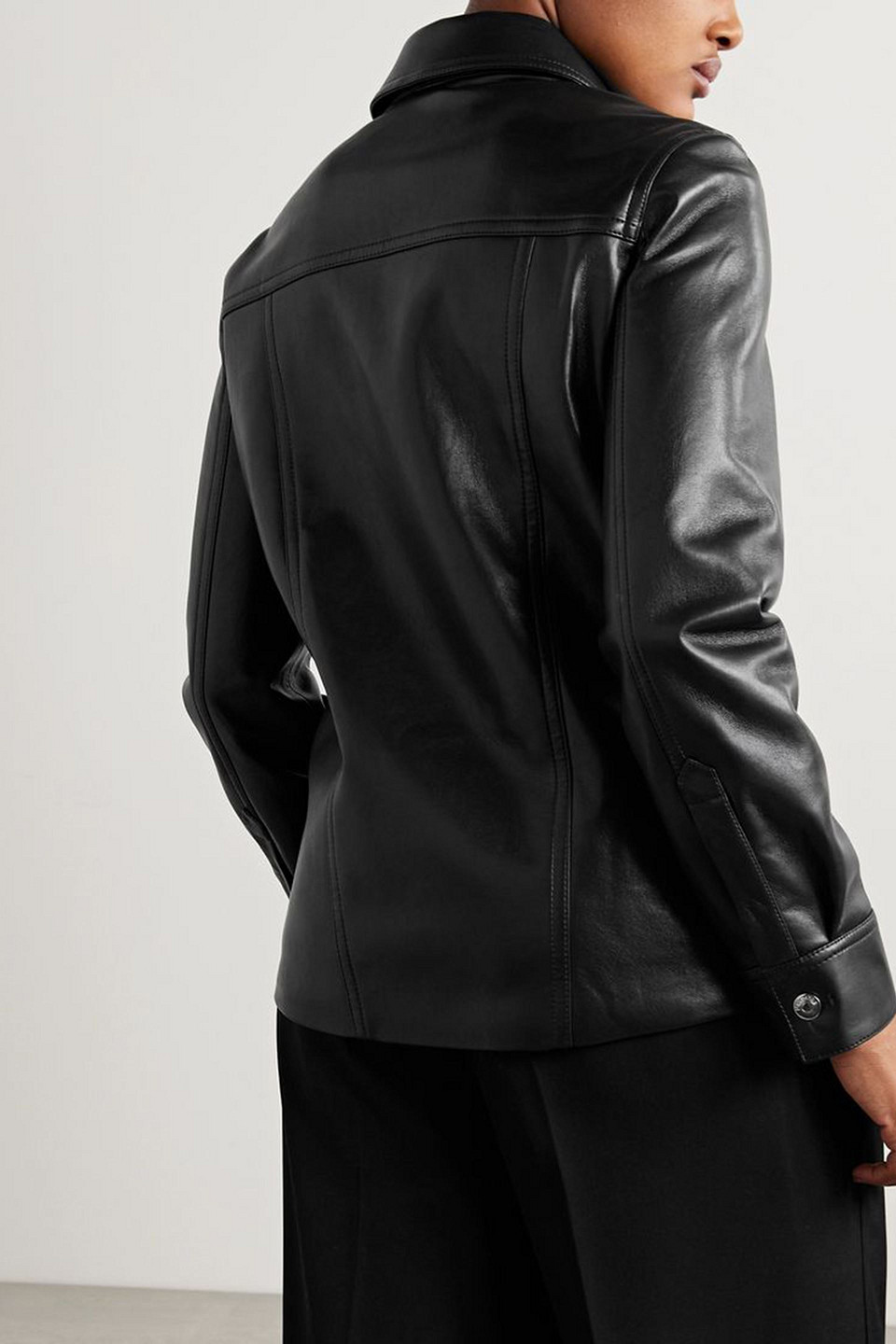 Nanushka Rocio Leather And Faux Leather Jacket In Black