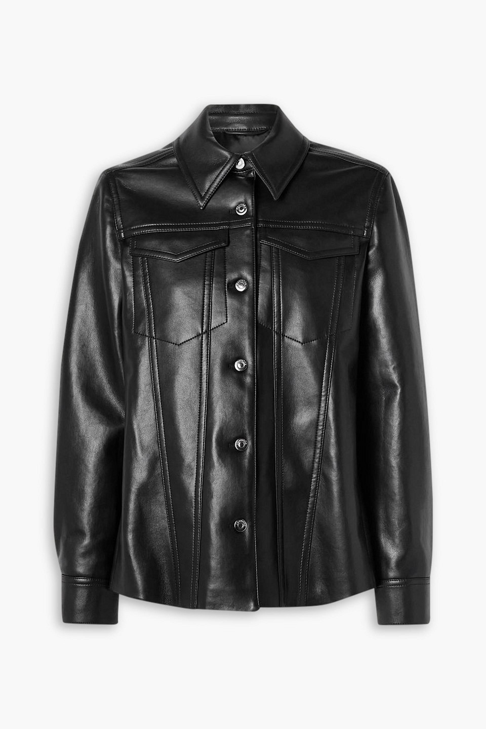 Nanushka Rocio Leather And Faux Leather Jacket In Black