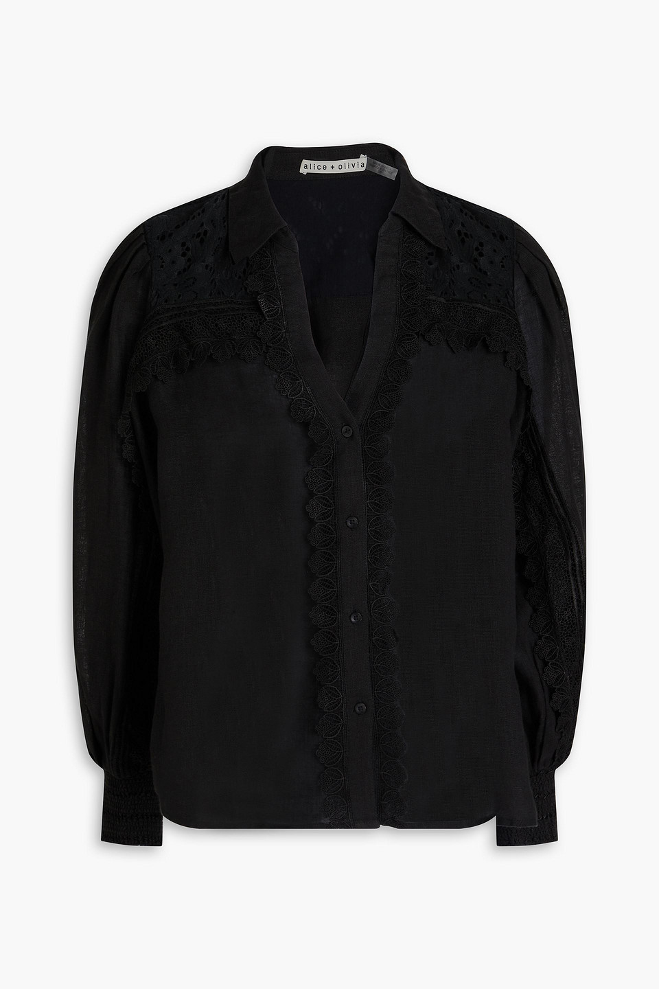 Alice And Olivia Venty Blouse In Black