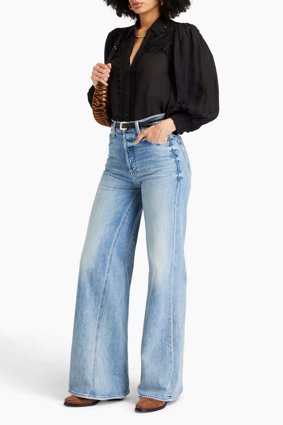 Alice And Olivia Venty Blouse In Black