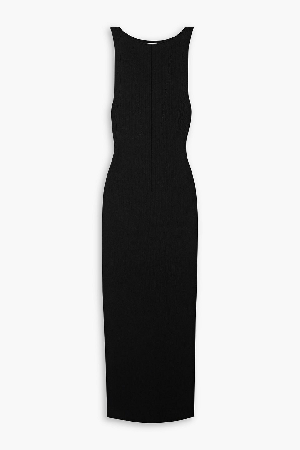 Khaite Evelyn Stretch-knit Maxi Dress In Black