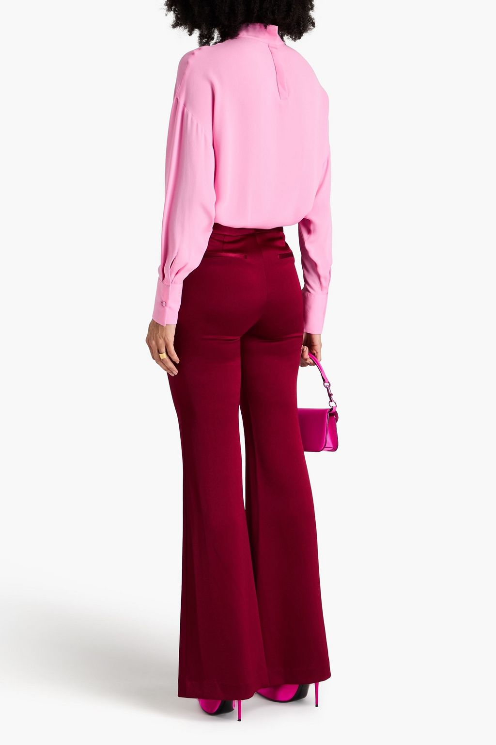 ALICE + OLIVIA Satin flared pants