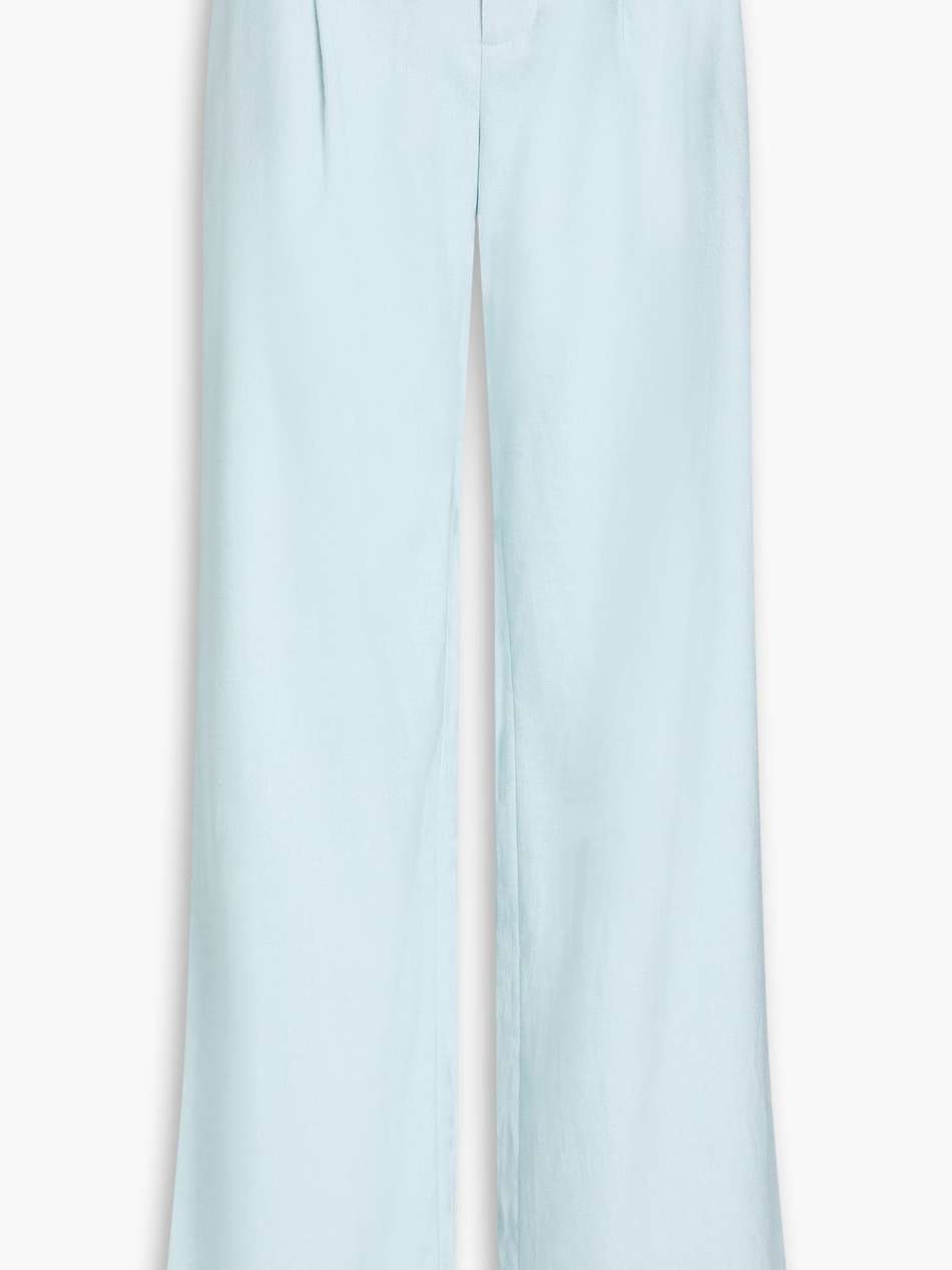 pleated stretch-twill wide-leg pants