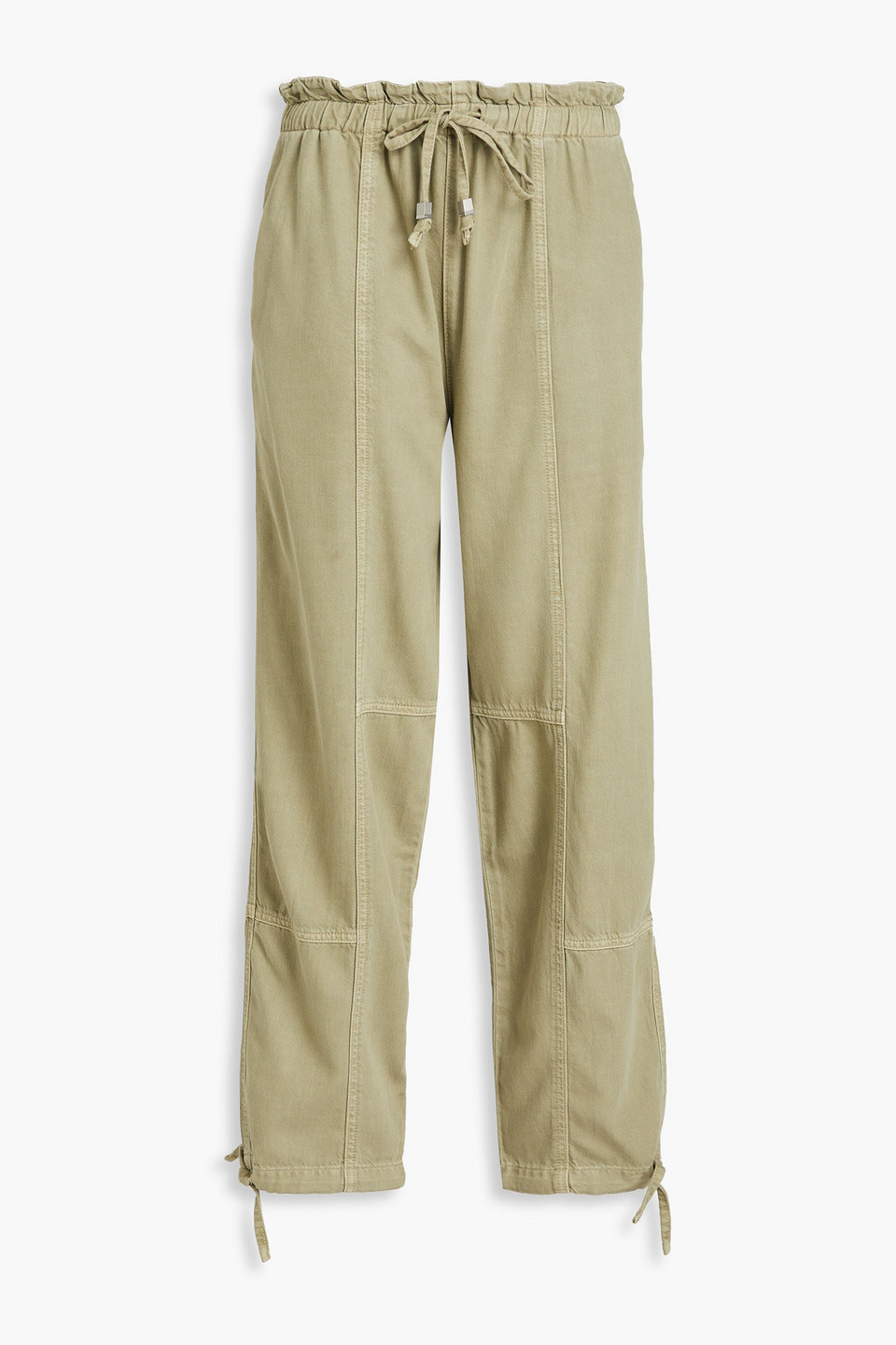 Rag & Bone Jordan Cotton And Lyocell-blend Twill Tapered Trousers In Green