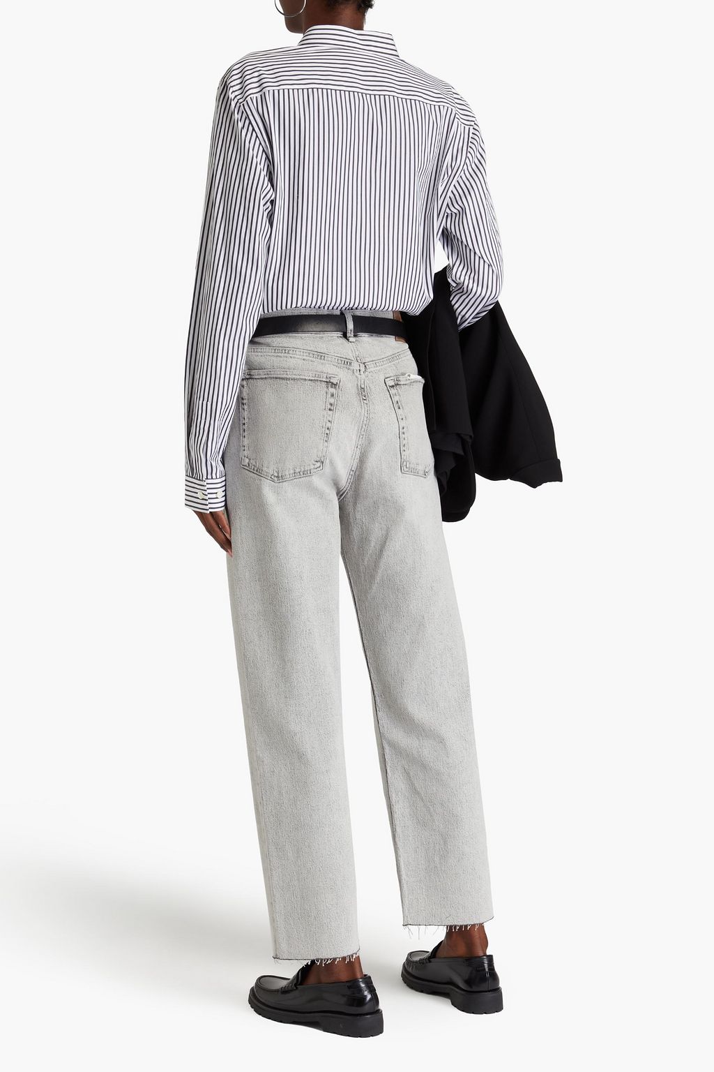 RAG & BONE جينز Harlow بأرجل مستقيمة وخصر متوسط الارتفاع