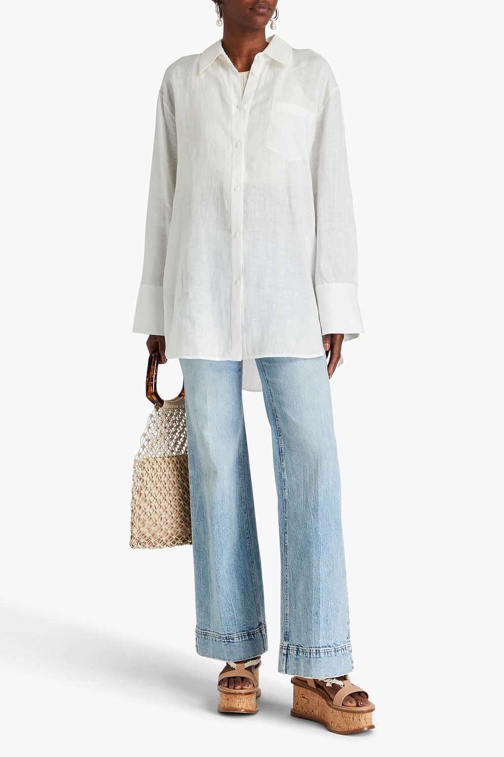ALICE + OLIVIA قميص من الكتّان