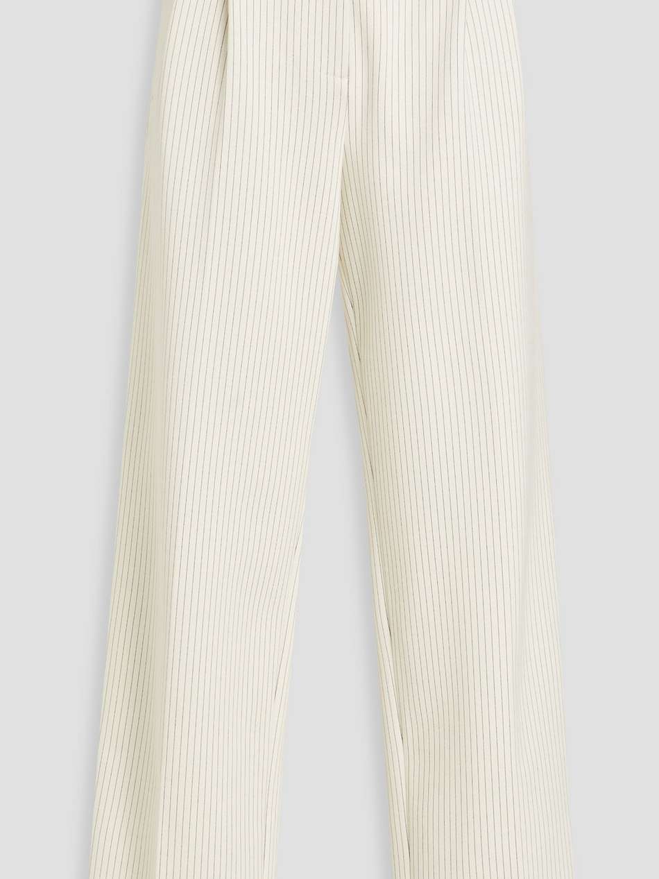 marianne pinstriped ponte wide-leg  pants