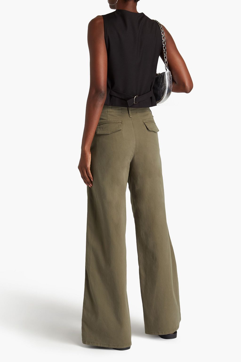 RAG & BONE Sofie cotton-blend twill wide-leg pants