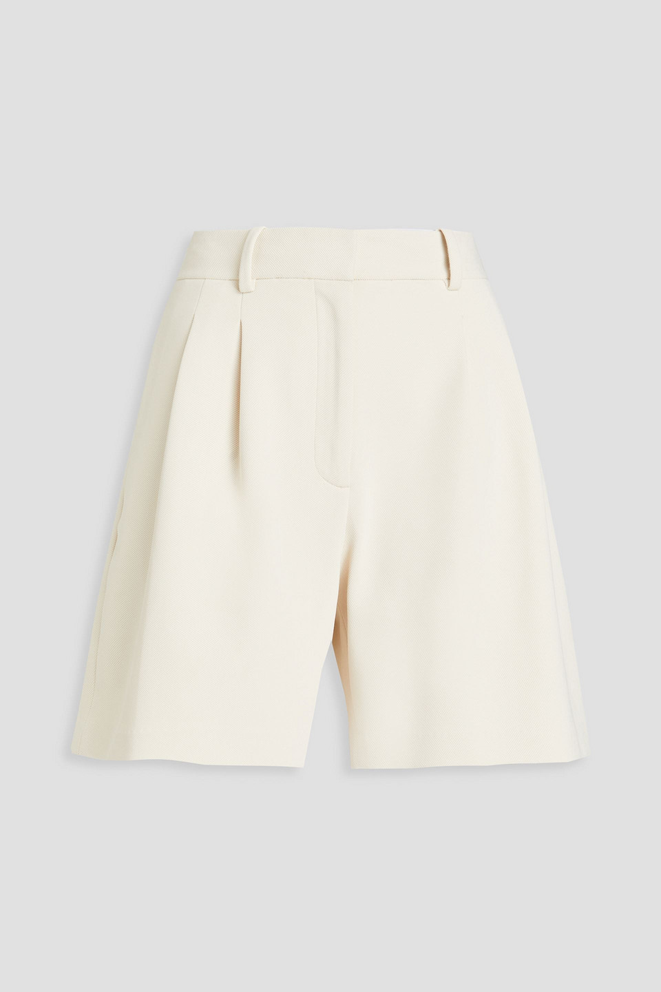 Rag & Bone Carmen Pleated Twill Shorts In Ivory