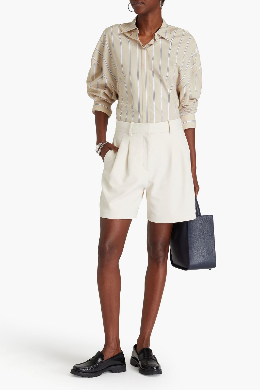RAG & BONE شورت Carmen من التويل مزين بكسرات