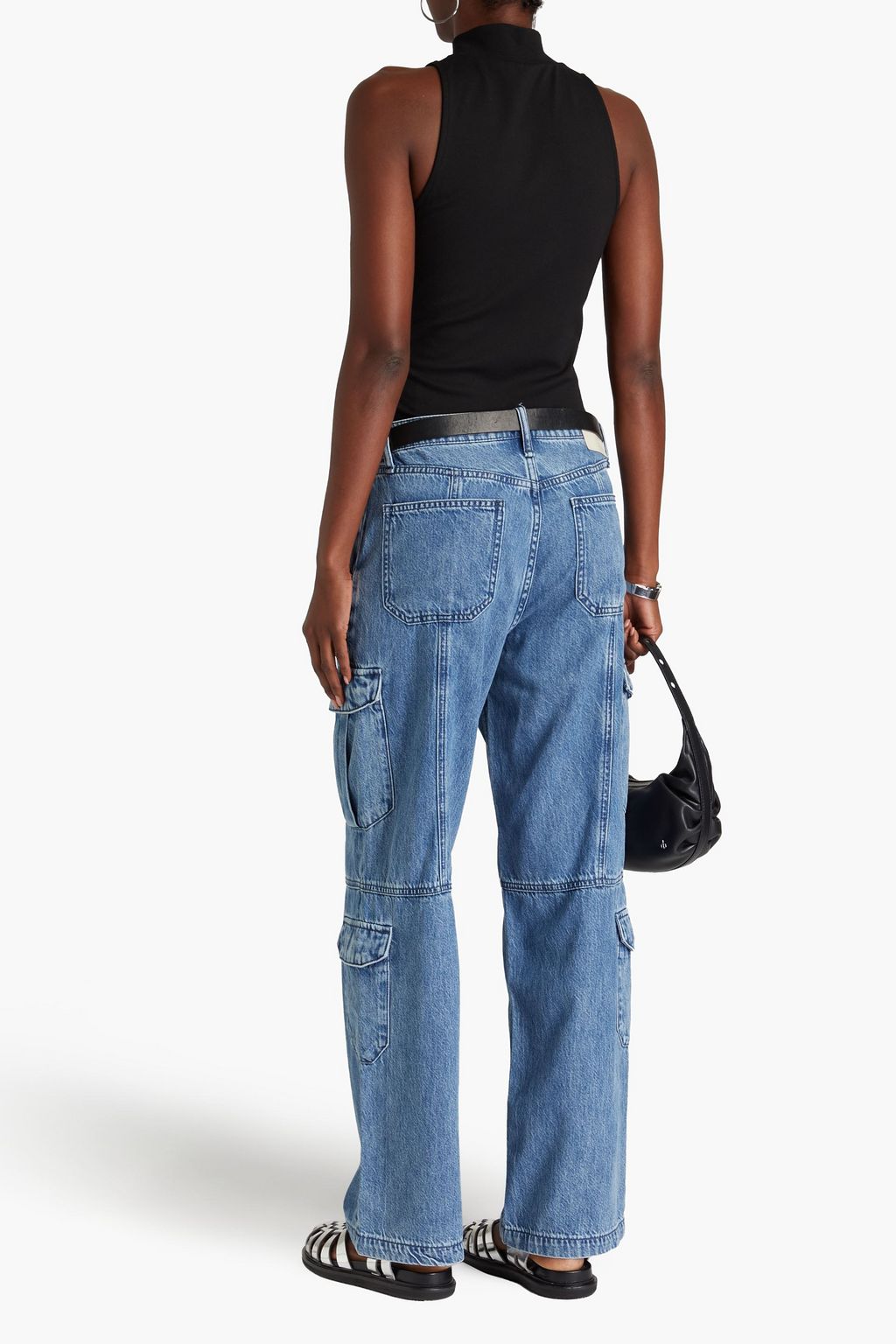 RAG & BONE جينز كارغو Cailyn بخصر مرتفع