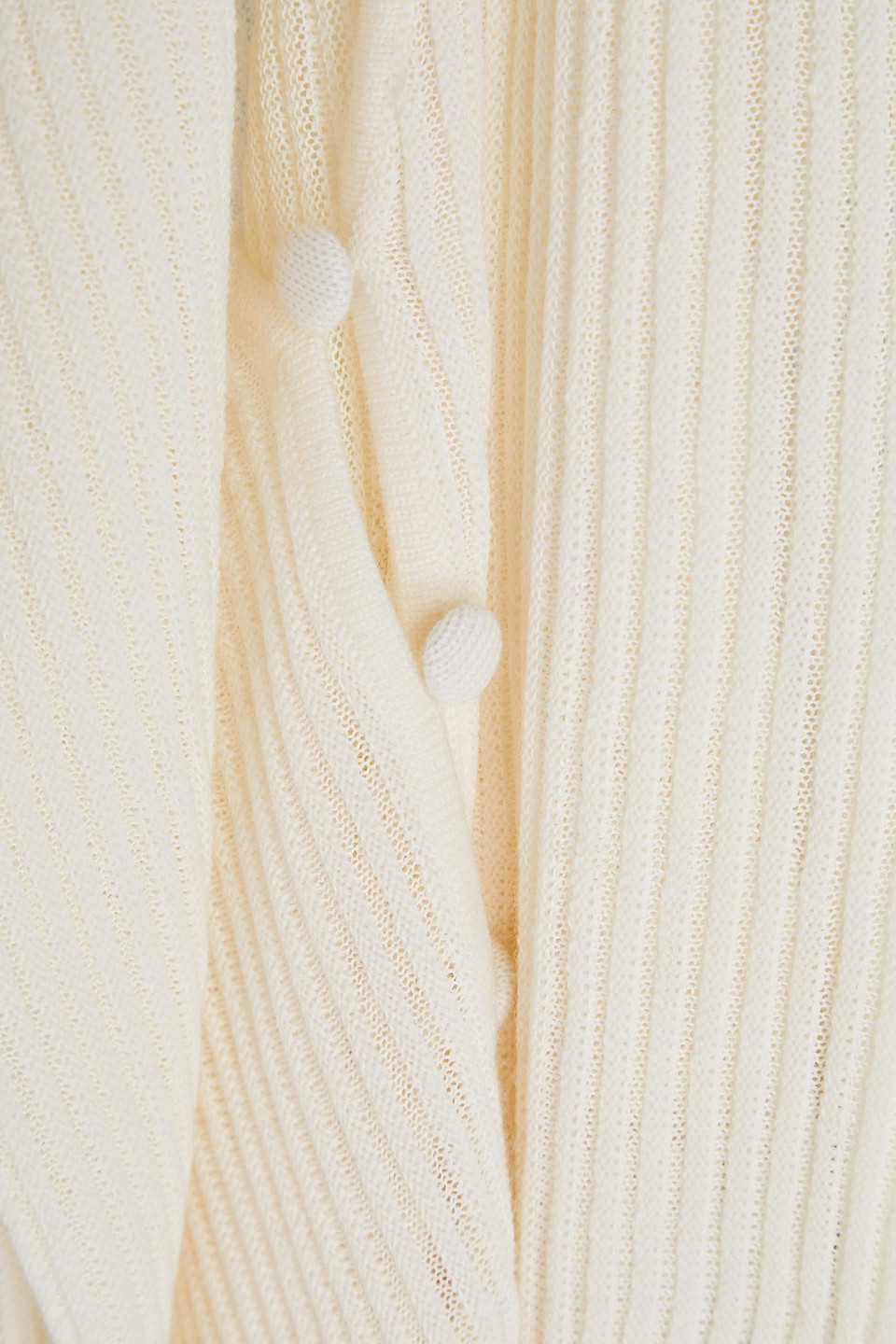 Rag & Bone Dorit Ribbed Merino Wool-blend Cardigan In Ivory