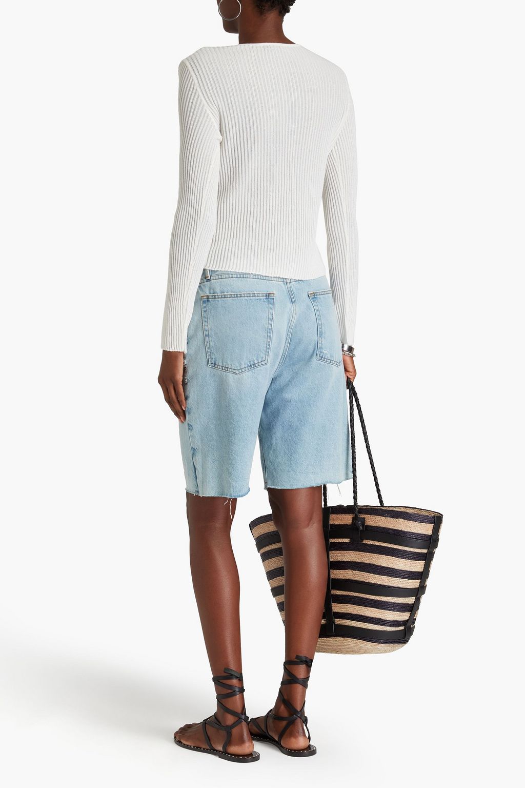 RAG & BONE リブ編み メリノウール混 カーディガン