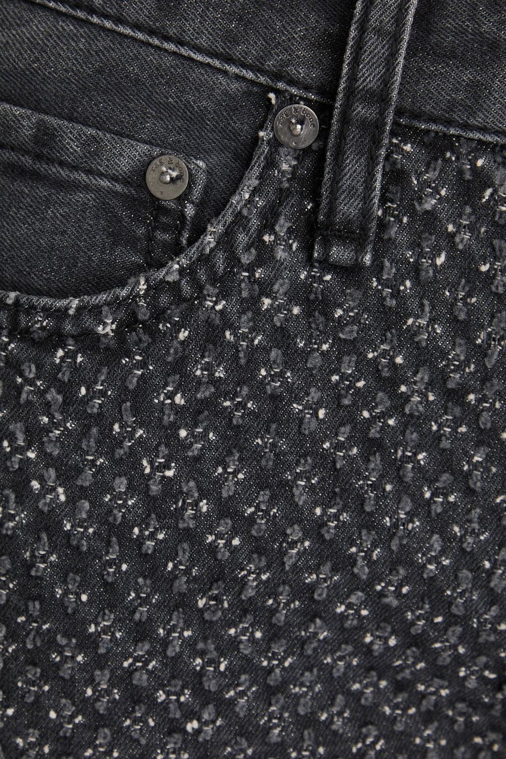 RAG & BONE جينز "لوغان" بأرجل واسعة وخصر مرتفع وبتأثير معتق