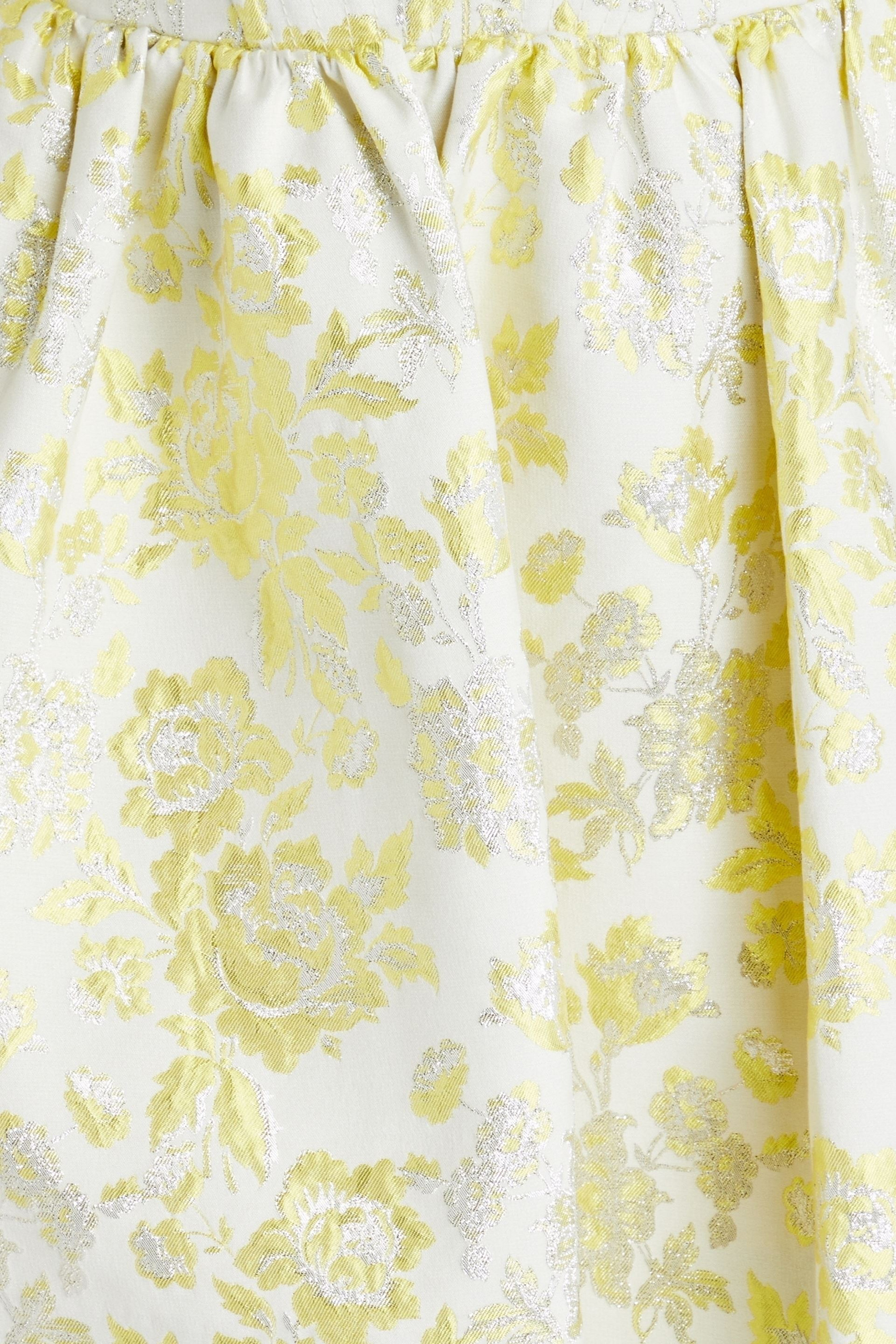 alice + olivia Nat metallic floral-jacquard mini dress