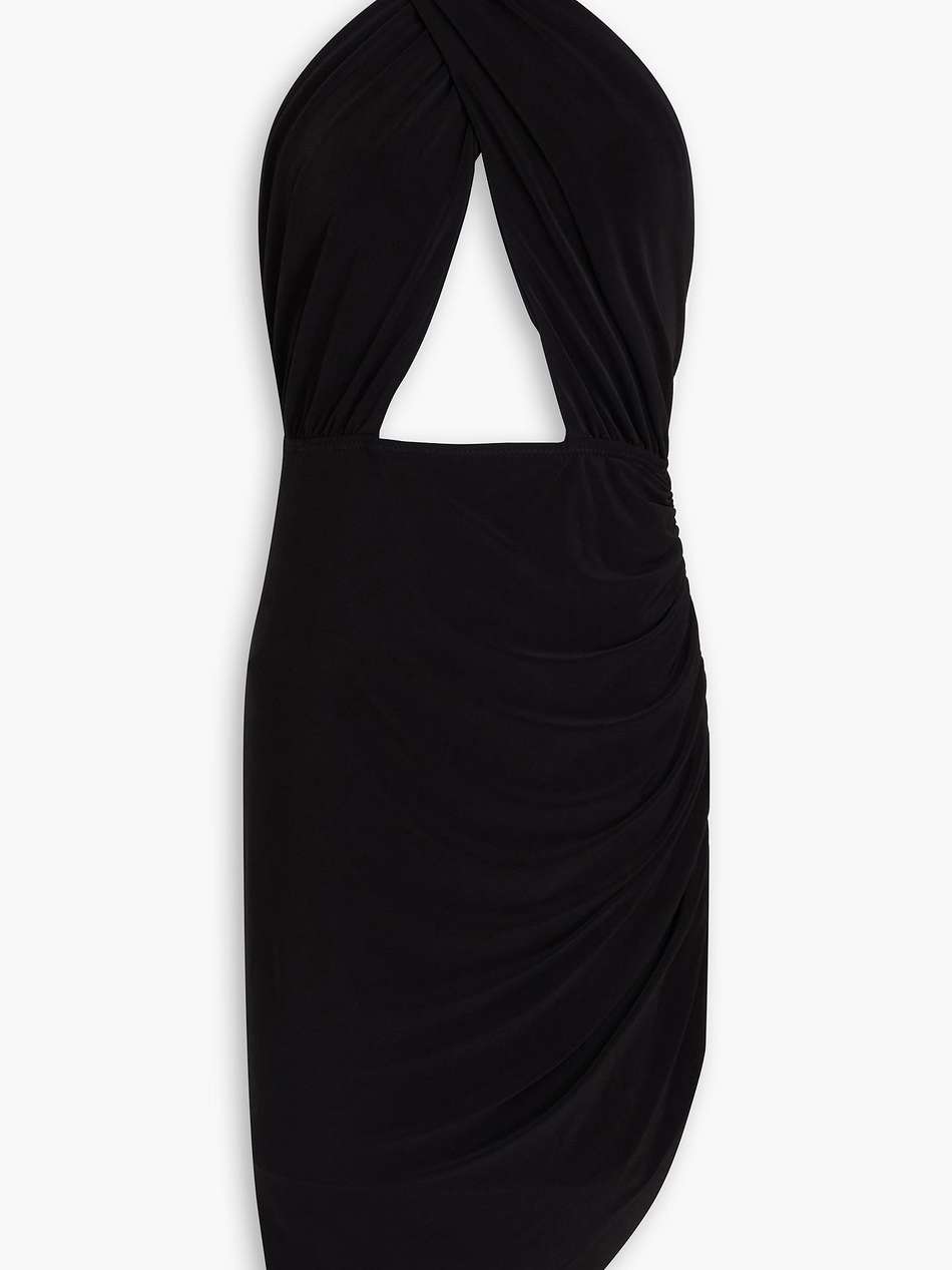 cutout stretch-jersey halterneck dress