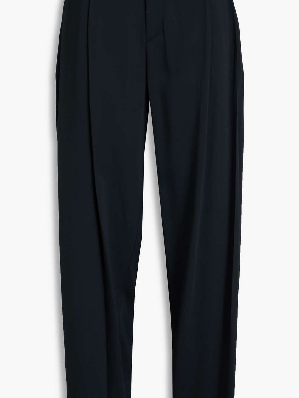 cecily pleated stretch-crepe tapered pants