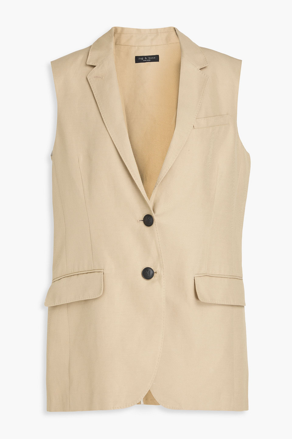 Odessa cotton and linen-blend twill vest