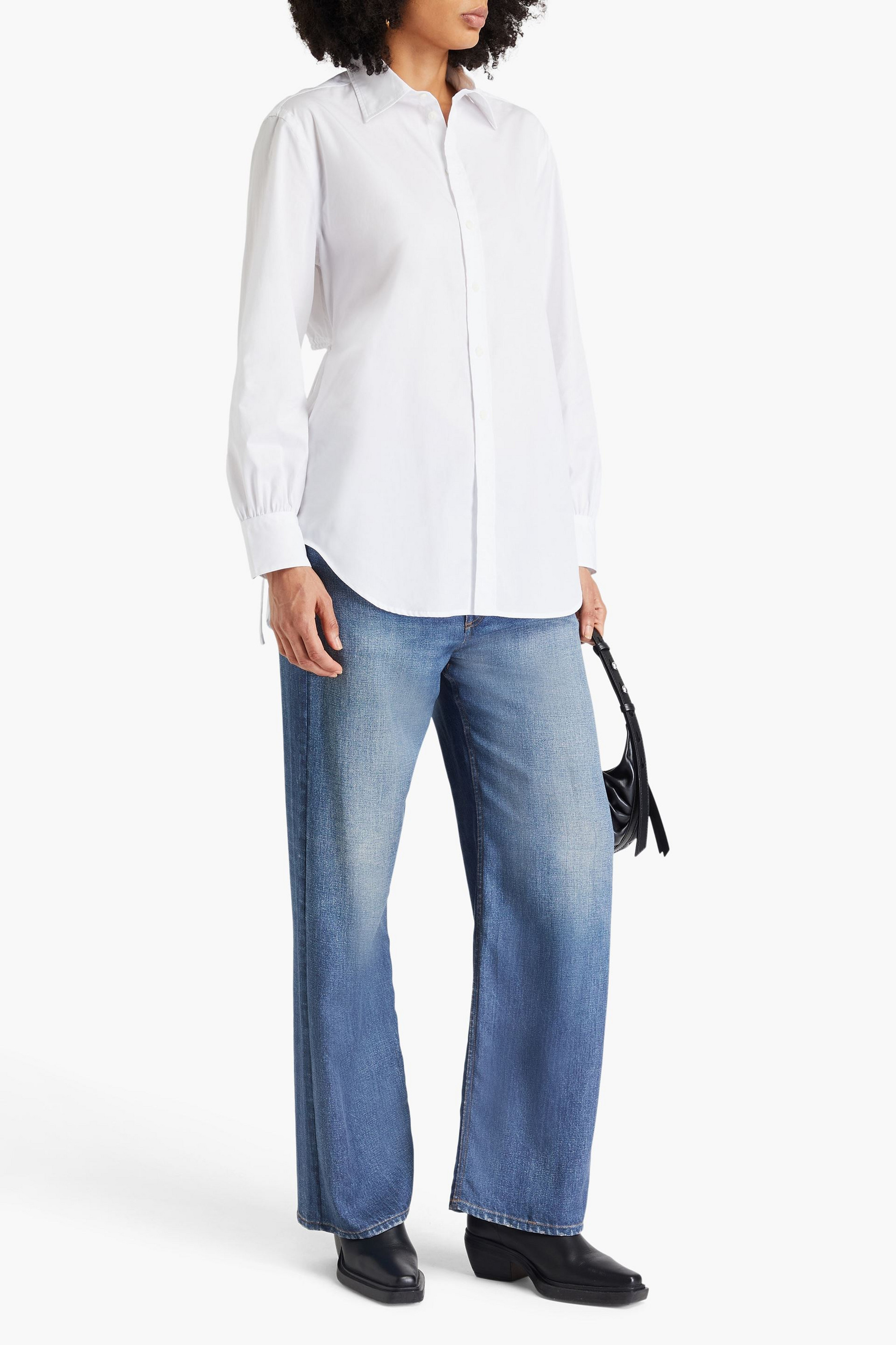 rag & bone Ellison cutout cotton-poplin shirt