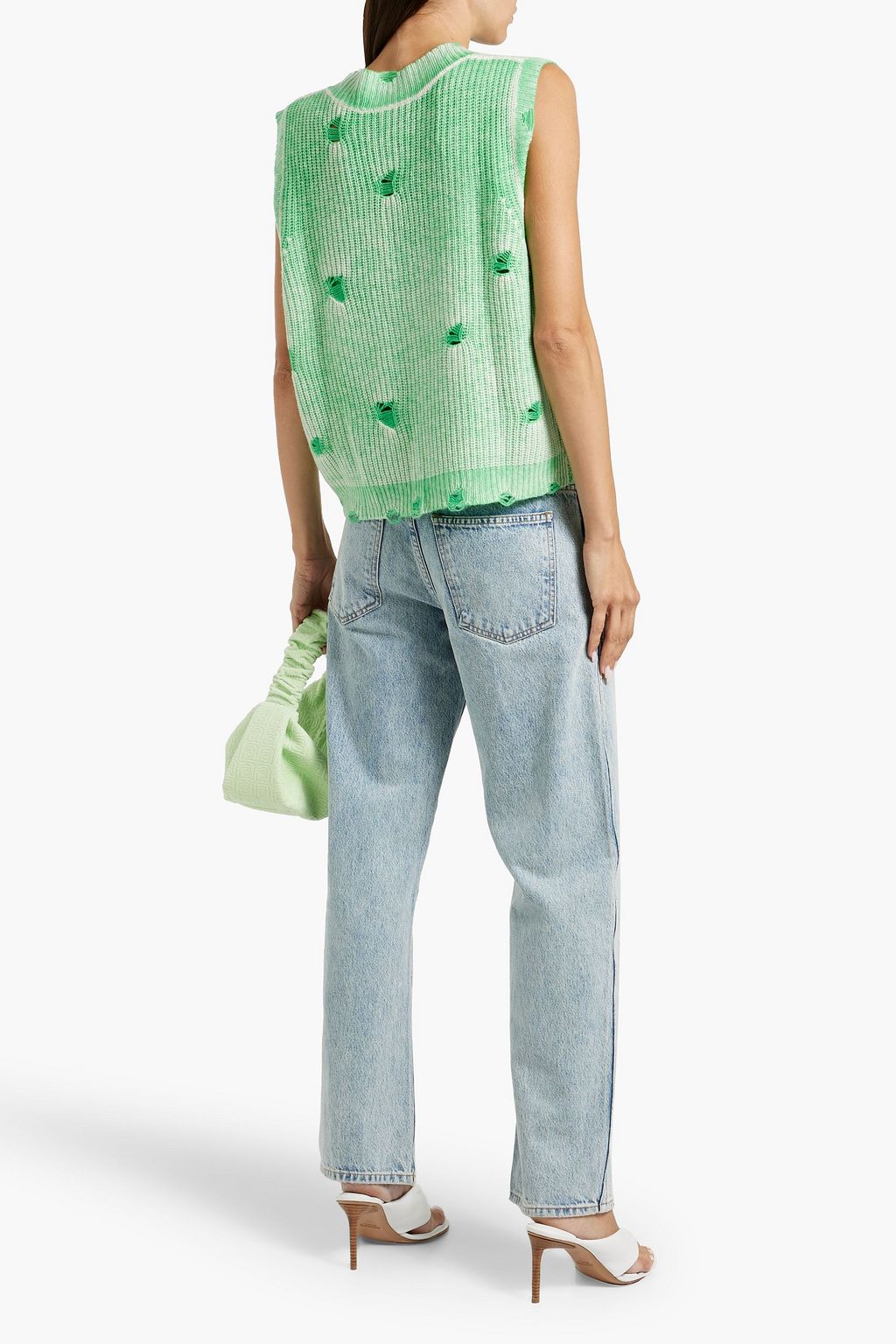 AUTUMN CASHMERE Distressed cashmere vest