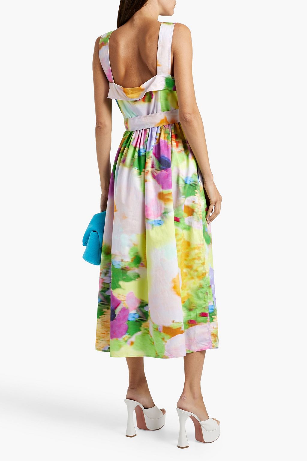 STINE GOYA Stina printed cotton-twill midi dress