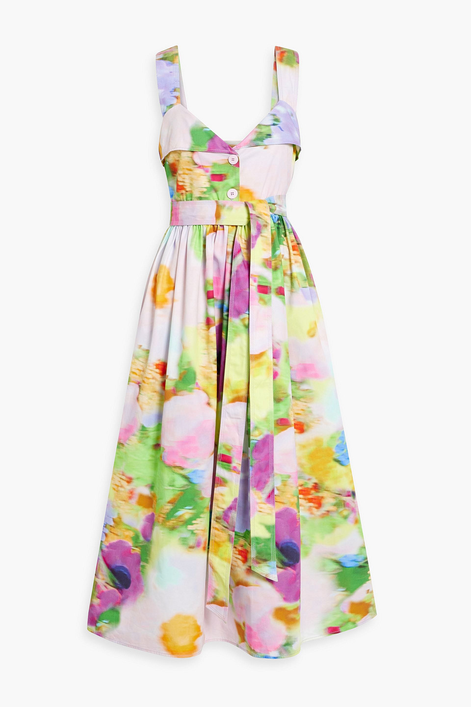 Stine Goya Stina Printed Cotton-twill Midi Dress