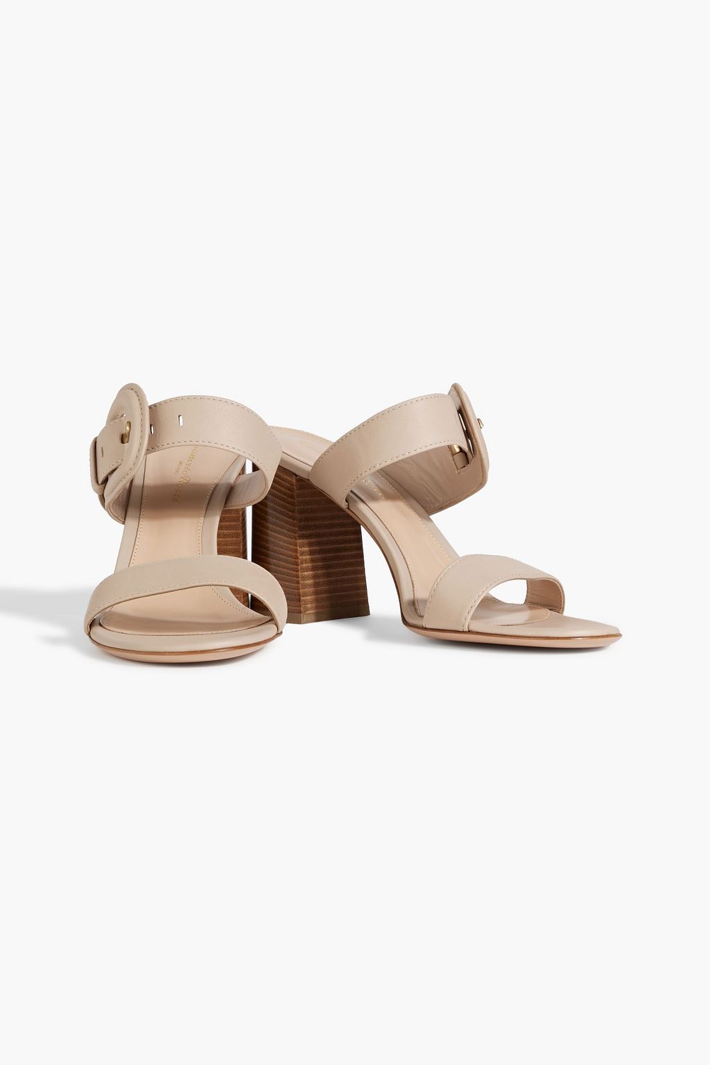 GIANVITO ROSSI Buckled leather mules